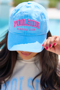 Poolside Reading Blue Baseball Hat
