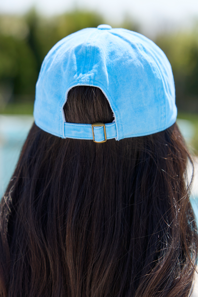 Poolside Reading Blue Baseball Hat